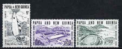 Papua New Guinea 1969 Third South Pacific Games set of 3 unmounted mint, SG 156-58