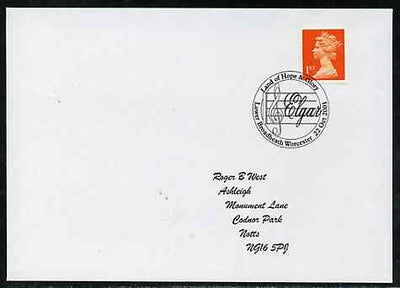 Postmark - Great Britain 2001 cover with 'Land of Hope & Glory' cancel illustrated with Clef & Elgar
