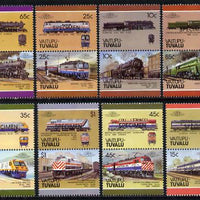 Tuvalu - Vaitupu 1987 Locomotives #3 (Leaders of the World) set of 16 opt'd SPECIMEN unmounted mint