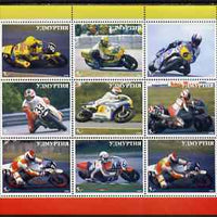 Udmurtia Republic 2000 Racing Motorcycles perf sheetlet containing set of 9 values complete unmounted mint