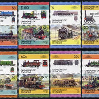 St Vincent - Grenadines 1984 Locomotives #2 (Leaders of the World) set of 16 opt'd SPECIMEN (as SG 311-26) unmounted mint
