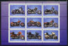 Kalmikia Republic 1999 Harley Davidson Motorcycles perf sheetlet containing set of 9 values complete unmounted mint