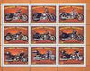 Ingushetia Republic 1999 Harley Davidson Motorcycles perf sheetlet containing set of 9 values complete unmounted mint