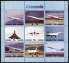 Komi Republic 2001 Concorde perf sheetlet containing set of 9 values complete unmounted mint