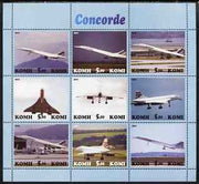 Komi Republic 2001 Concorde perf sheetlet containing set of 9 values complete unmounted mint