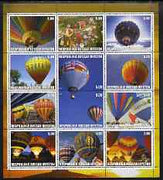 South Ossetia Republic (Kussar Iryston) 2000 Hot Air Balloons perf sheetlet containing set of 12 values complete unmounted mint
