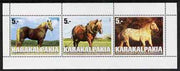 Karakalpakia Republic 1999 Horses #2 perf sheetlet containing set of 3 values complete unmounted mint
