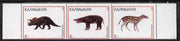 Kalmikia Republic 1998 Dinosaurs perf sheetlet containing set of 3 values complete unmounted mint