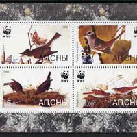 Altaj Republic 1998 WWF - John Audubon Birds perf sheetlet containing set of 4 values complete unmounted mint