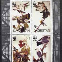 Dagestan Republic 1998 WWF - John Audubon Birds perf sheetlet containing set of 4 values complete unmounted mint
