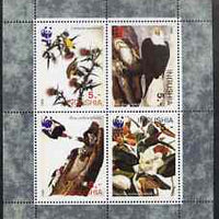 Ingushetia Republic 1998 WWF - John Audubon Birds perf sheetlet containing set of 4 values complete unmounted mint