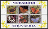 Chuvashia Republic 1999 Butterflies perf sheetlet containing set of 6 values complete unmounted mint