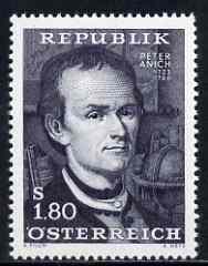 Austria 1966 Death Bicentenary of Peter Anich (cartographer) unmounted mint, SG 1478, Mi 1216