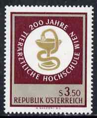 Austria 1968 Vienna Veterinary College unmounted mint, SG 1519, Mi 1259