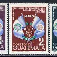 Guatemala 1954 Organization of Central American States set of 3 unmounted mint, SG 566-68, Mi 561-63