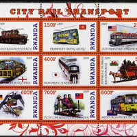 Rwanda 2009 City Transport perf sheetlet containing 9 values unmounted mint