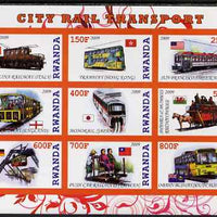 Rwanda 2009 City Transport imperf sheetlet containing 9 values unmounted mint
