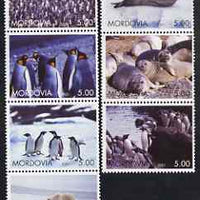 Mordovia Republic 2001 Artic Wildlife perf set of 7 values complete unmounted mint