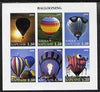 Karjala Republic 2000 Ballooning imperf sheetlet containing set of 6 values complete unmounted mint