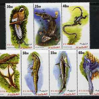 Fujeira 2000 Dinosaurs perf set of 7 values complete unmounted mint