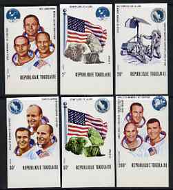 Togo 1970 Apollo Moon Flights set of 6 from limited printing unmounted mint, as SG 750-55