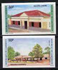 Cameroun 1985 Town Halls set of 2 imperf from limited printing, as SG 1047-48