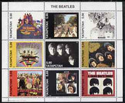 Tatarstan Republic 2001 The Beatles (LP Sleeves) perf sheetlet containing set of 9 values unmounted mint