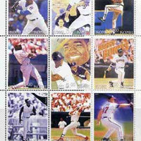 Komi Republic 2001 Baseball Stars perf sheetlet containing set of 9 values unmounted mint