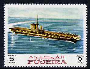 Fujeira 1968 Aircraft Carrier 5R from Ships perf set of 9 unmounted mint, Mi 242*