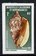 New Caledonia 1981 Rossini's Volute Shell 1F imperf proof from limited printing unmounted mint, SG 656
