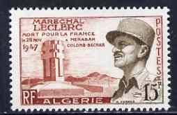 Algeria 1956 Marshal Leclerc Commemoration unmounted mint, SG 363*