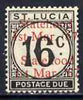St Lucia 1967 Postage Due 16c 'Statehood' opt in red (doubled) unmounted mint