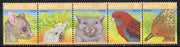 Australia 1987 Australian Wildlife (2nd series) se-tenant strip of 5 unmounted mint, SG 1072a