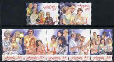 Australia 1987 Christmas set of 7 unmounted mint, SG 1098-1104
