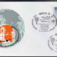 Postmark - West Berlin 1980 illustrated commem cover for the 20th FISA Congress with illustrated Berlin 12 cancel showing Concorde