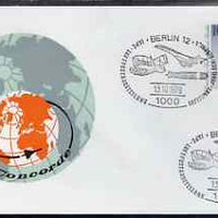 Postmark - West Berlin 1979 illustrated commem cover for IAPC Exhibition with illustrated Berlin 12 cancel showing Concorde & Zeppelin