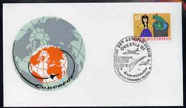 Postmark - Austria 1981 illustrated commem cover for Aerophilately Exhibition with illustrated cancel showing Concorde