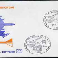Postmark - West Germany 1977 illustrated commem cover for the 17th FISA Congress with illustrated Berlin 12 cancel showing Concorde