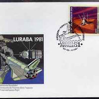 Postmark - Russia 1981 illustrated commem cover (Space Shuttle) for 'Luraba 1981' with illustrated cancel showing Concordski