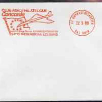 Postmark - France 1980 unaddressed cover with illustrated meter cancel showing Concorde & EU Flag