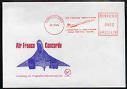 Postmark - Austria 1984 Air France Concorde commem cover with illustrated meter cancel showing Concorde