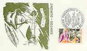 Postmark - France 1973 Santos Dumont commem card with appropraite stamp with illustrated cancel showing Concorde & Dumont's Balloon