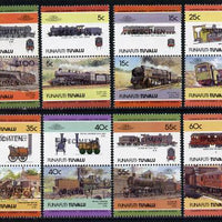 Tuvalu - Funafuti 1984 Locomotives #2 (Leaders of the World) set of 16 opt'd SPECIMEN unmounted mint