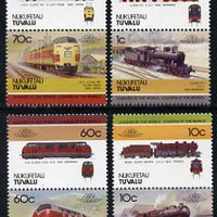 Tuvalu - Nukufetau 1985 Locomotives #1 (Leaders of the World) set of 8 unmounted mint