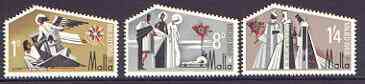 Malta 1968 Christmas set of 3 unmounted mint SG 409-11