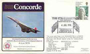 Postmark - Great Britain 1976 USA Bicentenary illustrated Concorde flight covers London - Paris - Washington & return flight both with 4 July commem cancels with cachets on reverse
