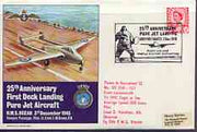 Great Britain 1970 Fleet Air Arm illustrated commem cover for 25th Anniversary of First Deck Landing with special FAA 3 Dec cancel
