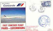 France 1982 Air France illustrated covers for first Concorde flight to Luxembourg plus return flight, both with special cachets and signed certificates