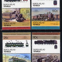 Tuvalu - Nukulaelae 1985 Locomotives #3 (Leaders of the World) set of 8 unmounted mint