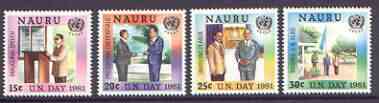 Nauru 1981 UN Day (ESCAP) set of 4 unmounted mint, SG 244-47*